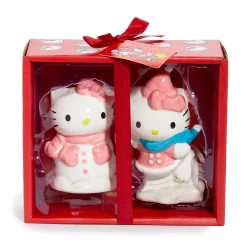 Blue Sky Clayworks Hello Kitty Ceramic Holiday Salt & Pepper Set (Snow Play)
