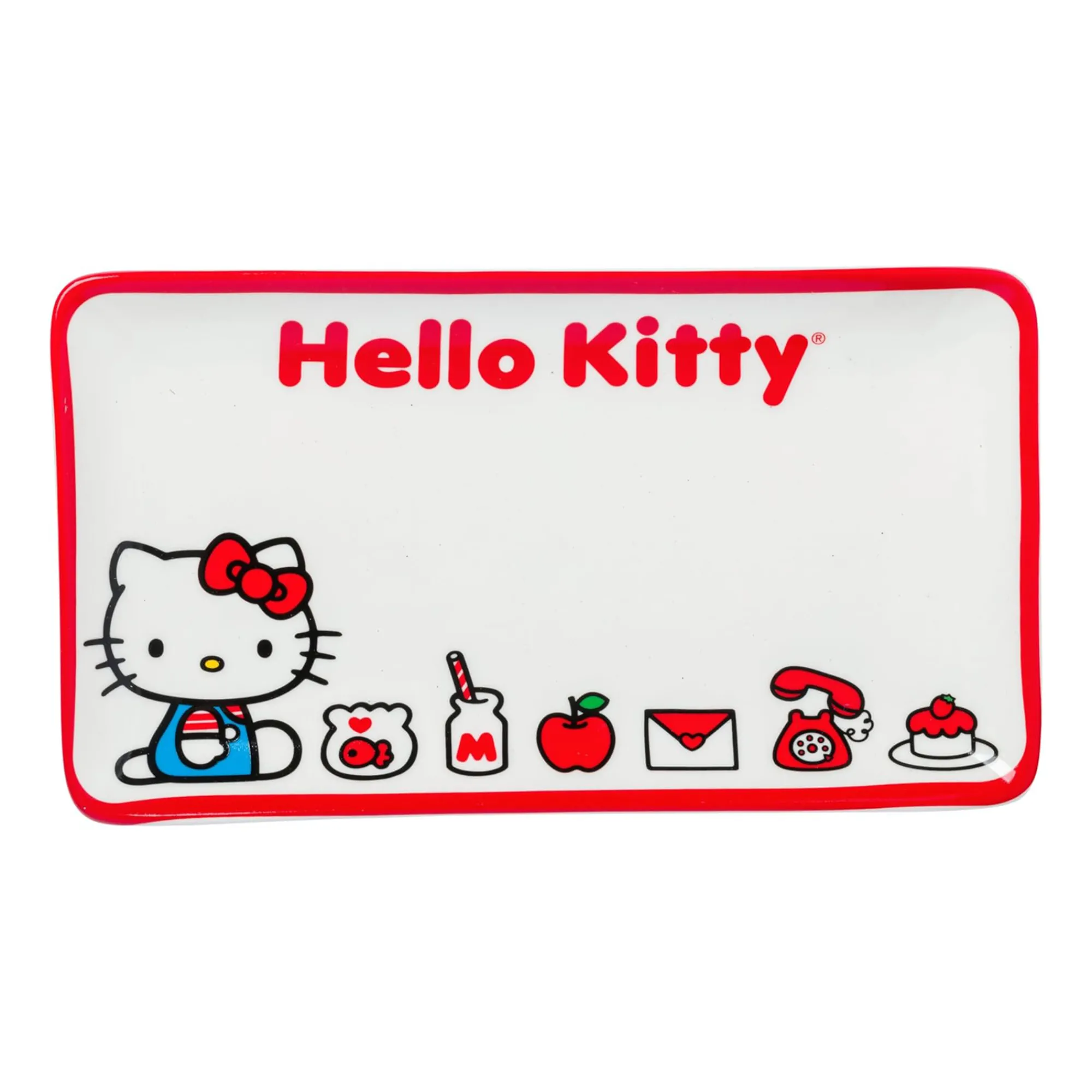 Silver Buffalo LLC Hello Kitty Ceramic 3-pc Sushi Set (Classic Milk Bottle)