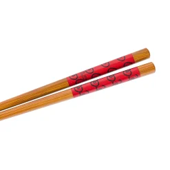 Silver Buffalo LLC Hello Kitty Ceramic Ramen Bowl and Chopstick Set (Japan Logo)