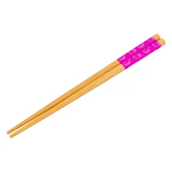 Silver Buffalo Hello Kitty Ceramic Ramen Bowl and Chopstick Set (Pink Wave)