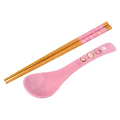 Silver Buffalo LLC Hello Kitty Ceramic Ramen Bowl and Chopsticks/Spoon Set (Apples and Cinnamon)