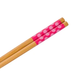 Silver Buffalo LLC Hello Kitty Ceramic Ramen Bowl and Chopstick Set (Strawberry Milk)