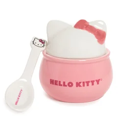 BIOWORLD Hello Kitty Ceramic Sculpted Bowl and Spoon Set