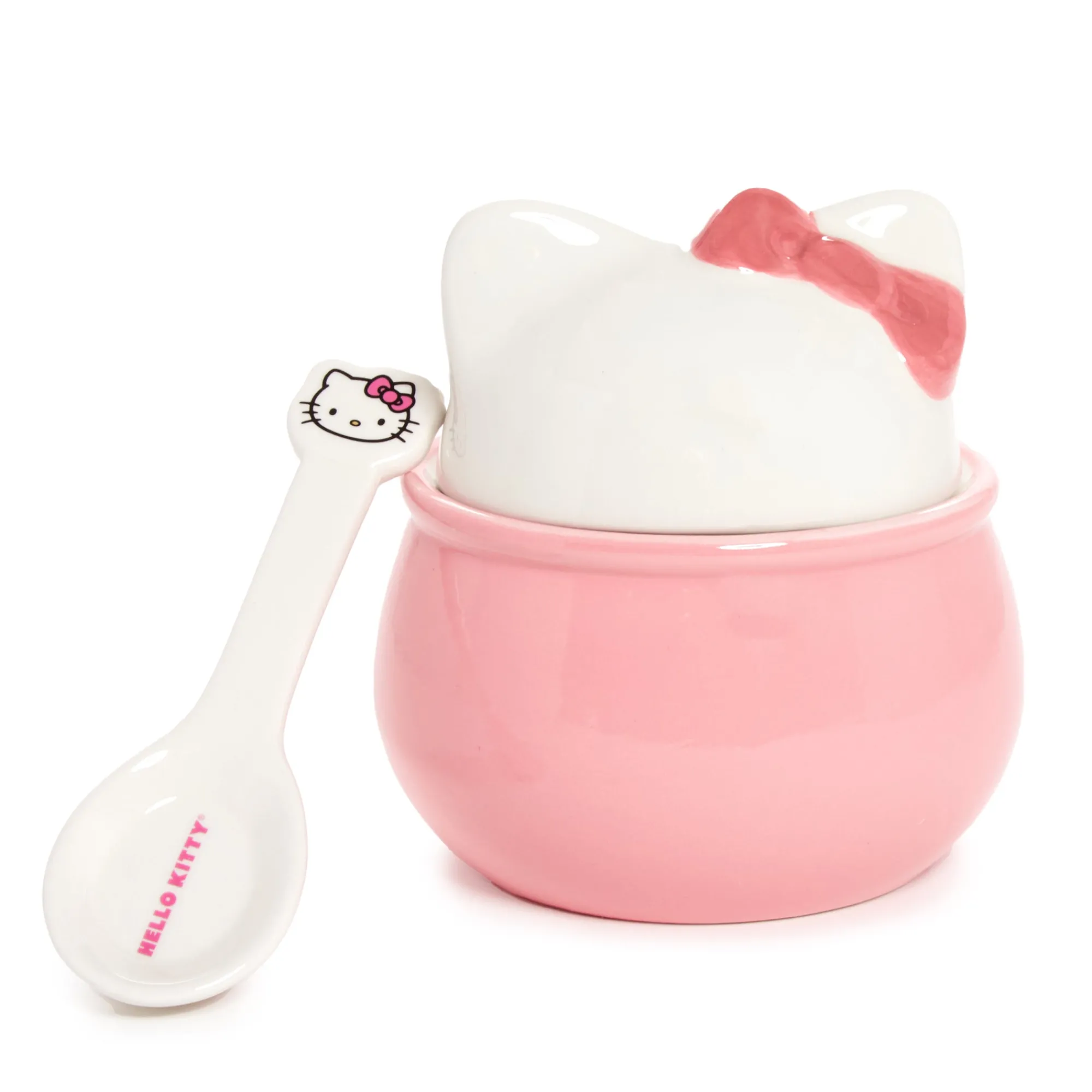 BIOWORLD Hello Kitty Ceramic Sculpted Bowl and Spoon Set