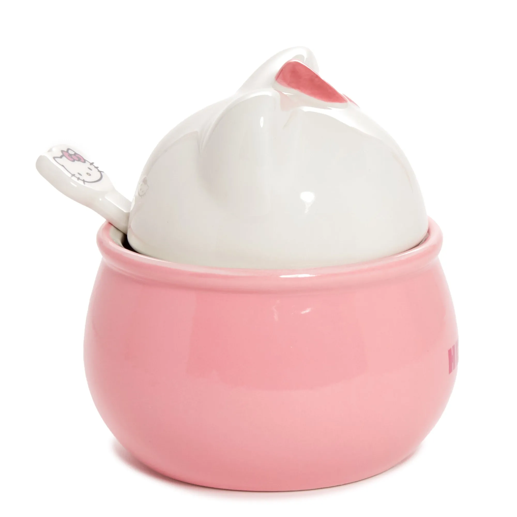 BIOWORLD Hello Kitty Ceramic Sculpted Bowl and Spoon Set