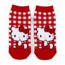 Japan Original Hello Kitty Checkered Ankle Socks