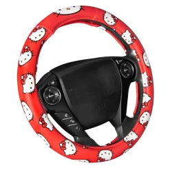 BDK AUTO Hello Kitty Classic Red Steering Wheel Cover
