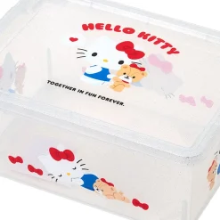 Japan Original Hello Kitty Clear Glitter Storage Bin (S)