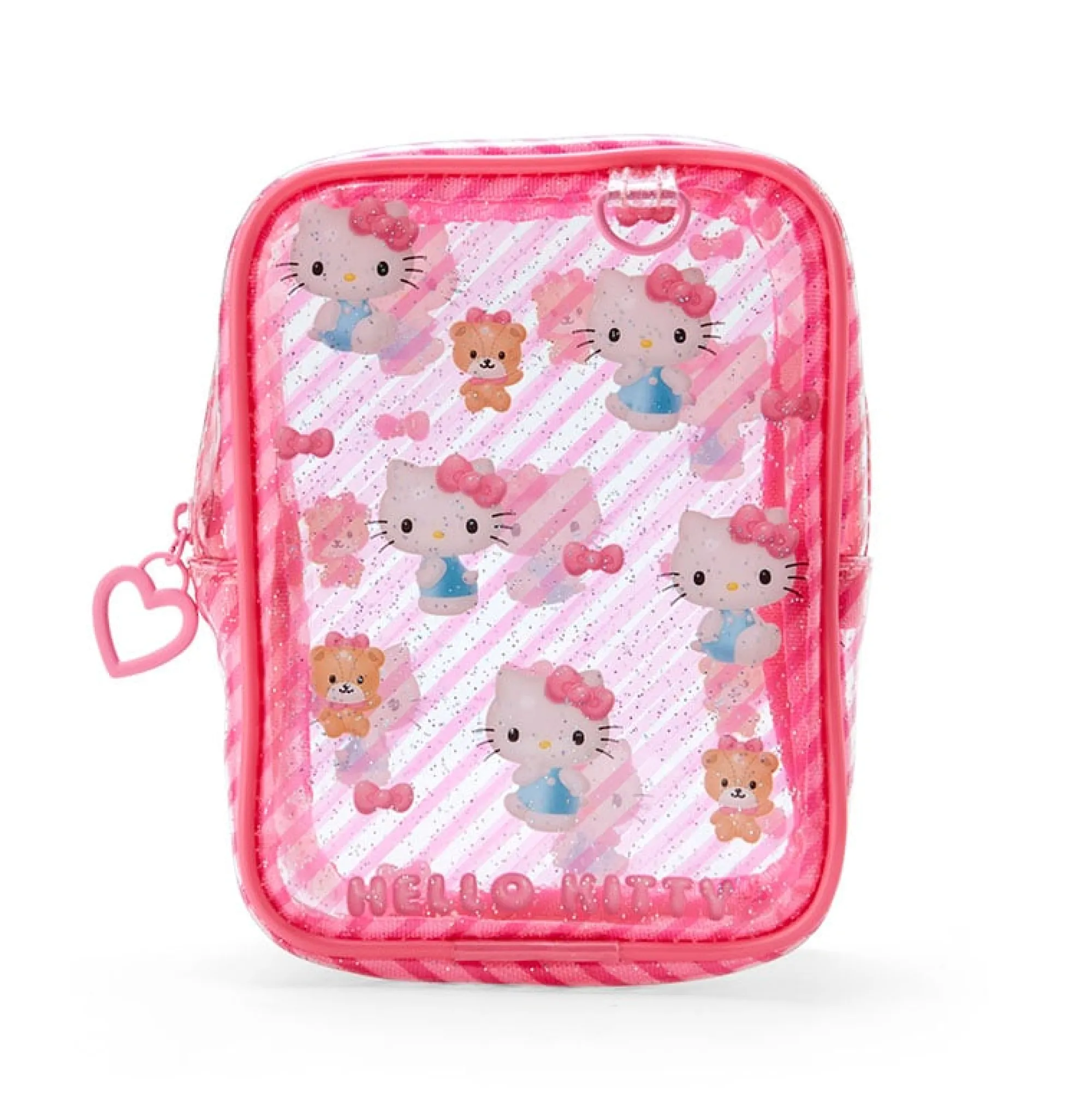 Japan Original Hello Kitty Clear Mini Zipper Pouch