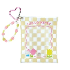 Japan Original Hello Kitty Clear Snap Mini Pouch (Pastel Check Series)