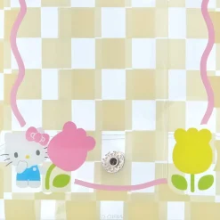 Japan Original Hello Kitty Clear Snap Mini Pouch (Pastel Check Series)