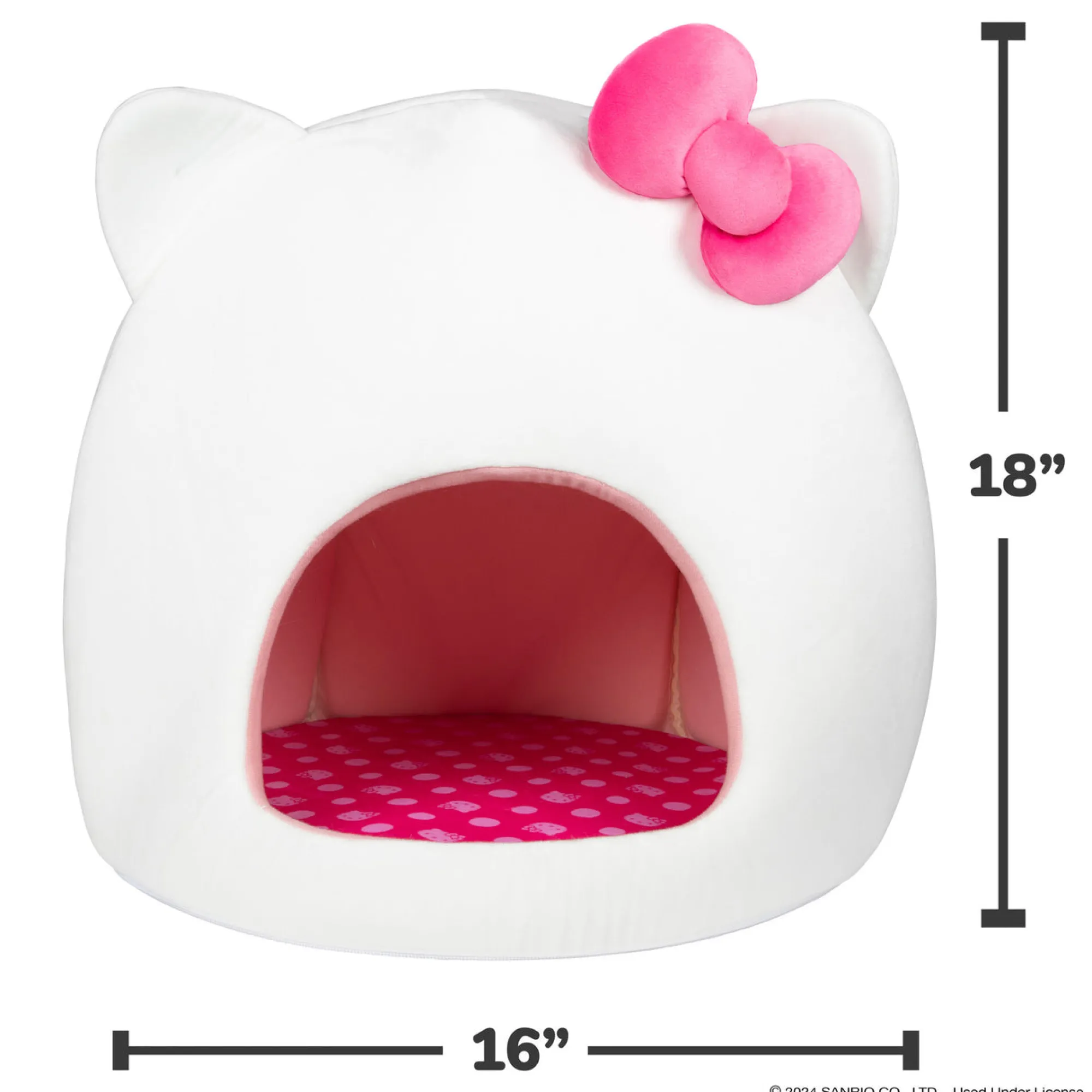 Jazwares LLC Hello Kitty Covered Pet Cave Bed