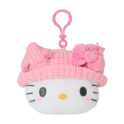 Japan Original Hello Kitty Cozy Cap Mascot Clip Pouch