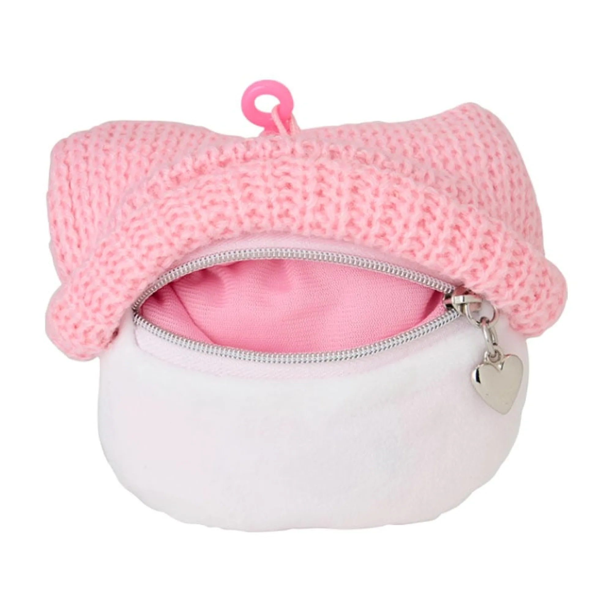 Japan Original Hello Kitty Cozy Cap Mascot Clip Pouch