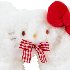 Japan Original Hello Kitty Cozy Plush Scrunchie (Gingham Bow)