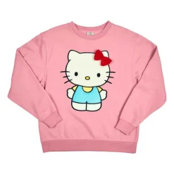 BIOWORLD Hello Kitty 3D Bow Oversized Pink Sweatshirt