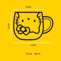 JoyJolt Hello Kitty 3D Double Wall Espresso Glass