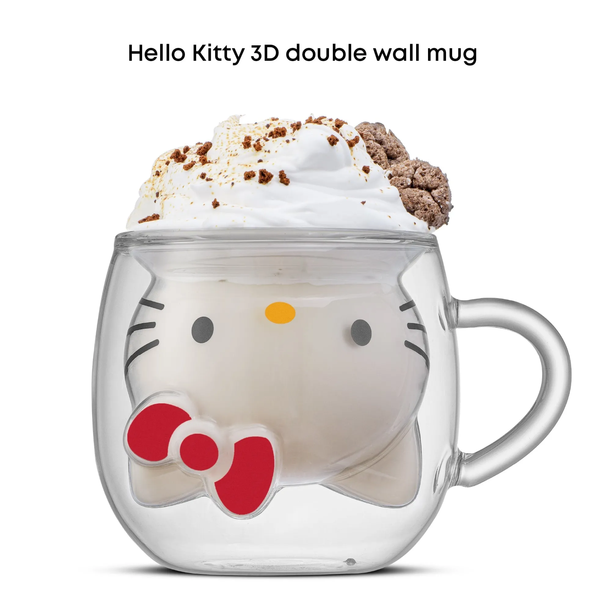 JoyJolt Hello Kitty 3D Double Wall Coffee Mug