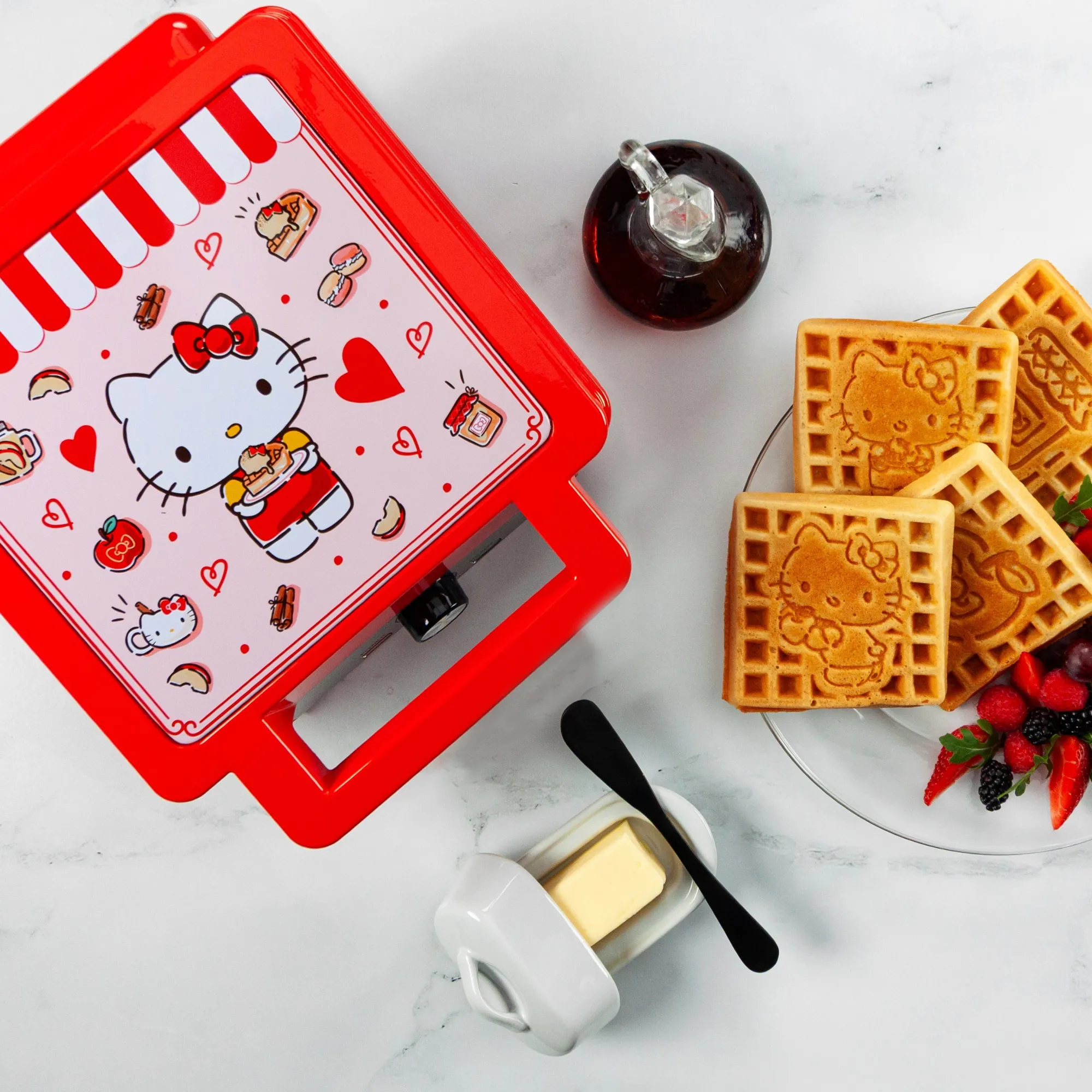Uncanny Brands Wholesale Hello Kitty Deluxe Waffle Maker (Red)