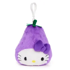 NAKAJIMA CORPORATION Hello Kitty Eggplant Plush Mascot Clip (Fruit & Veggie Series)