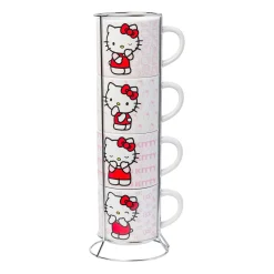 Silver Buffalo Hello Kitty Expressions 5-Piece Ceramic Mug Stack