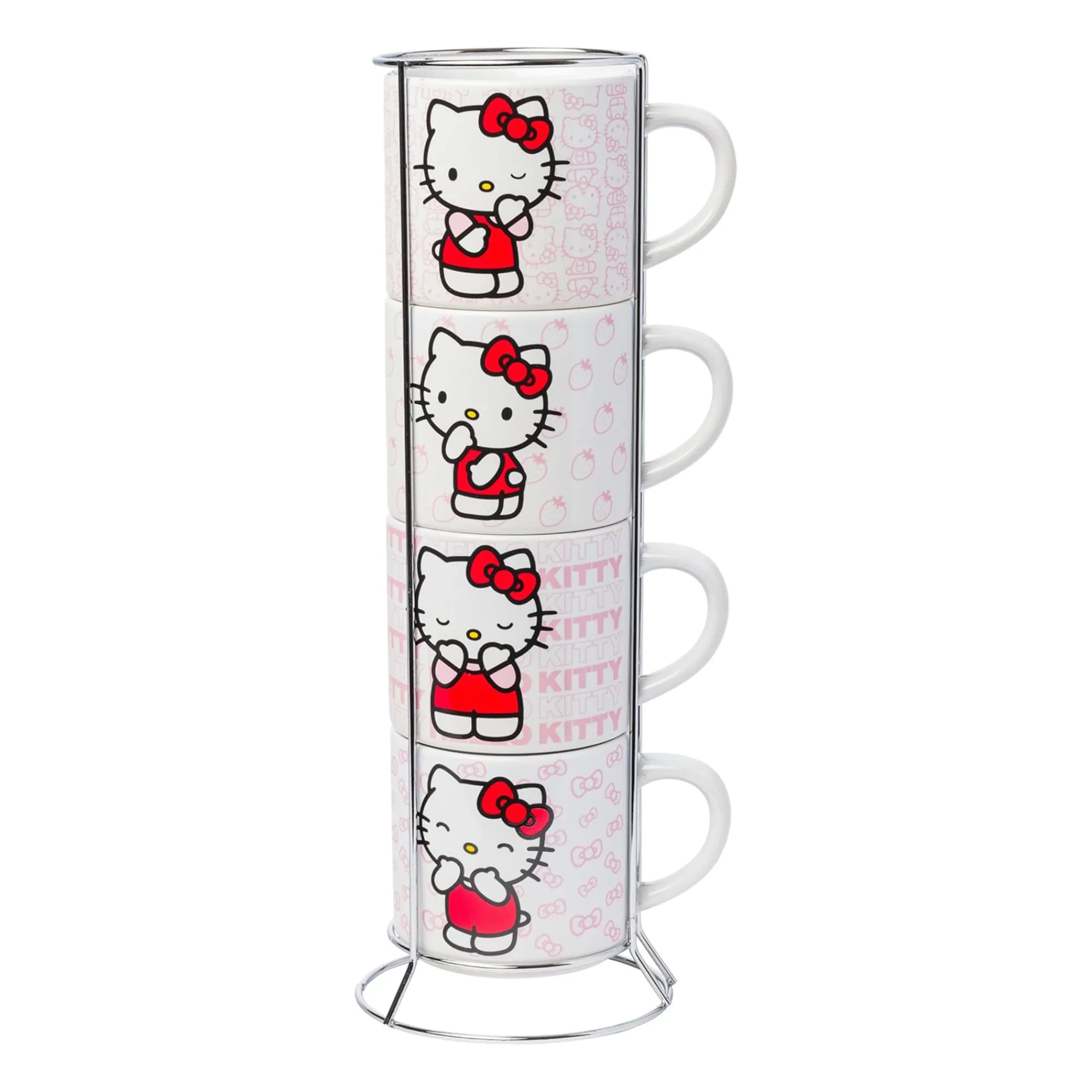 Silver Buffalo Hello Kitty Expressions 5-Piece Ceramic Mug Stack