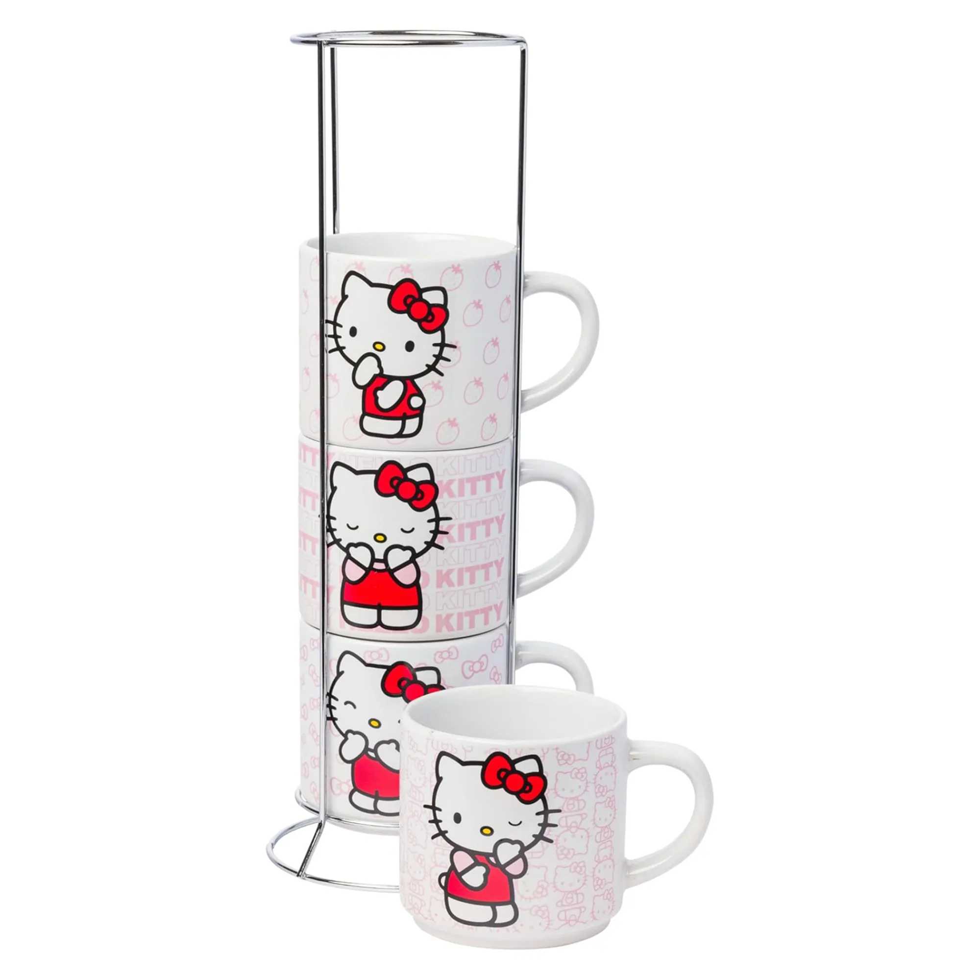 Silver Buffalo Hello Kitty Expressions 5-Piece Ceramic Mug Stack