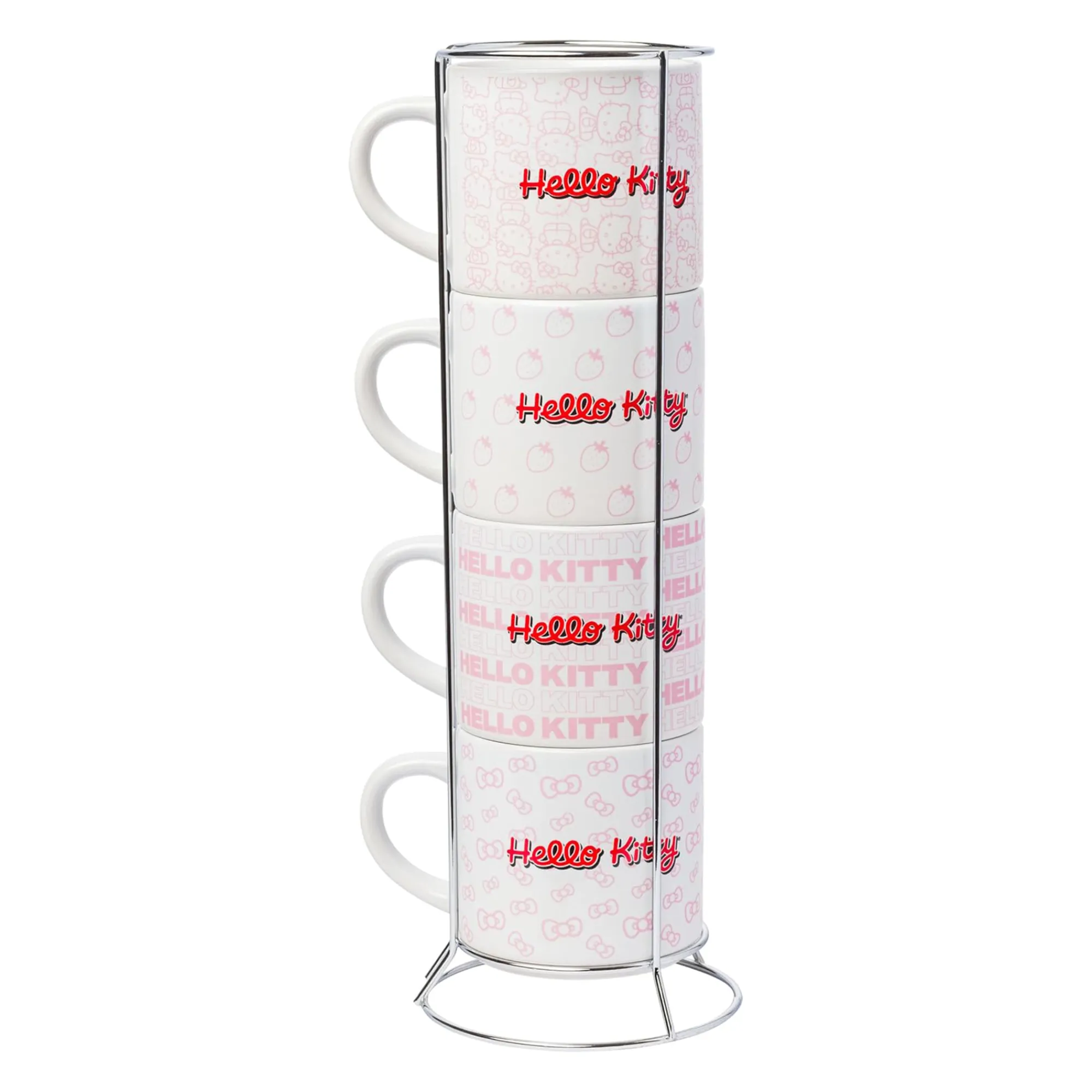 Silver Buffalo Hello Kitty Expressions 5-Piece Ceramic Mug Stack