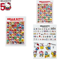 Japan Original Hello Kitty File Folder and Sticker Set (Hello, Everyone! Series)