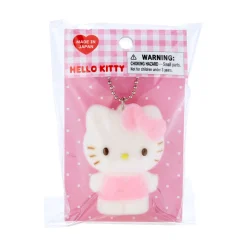 Japan Original Hello Kitty Flocked Keychain Mascot