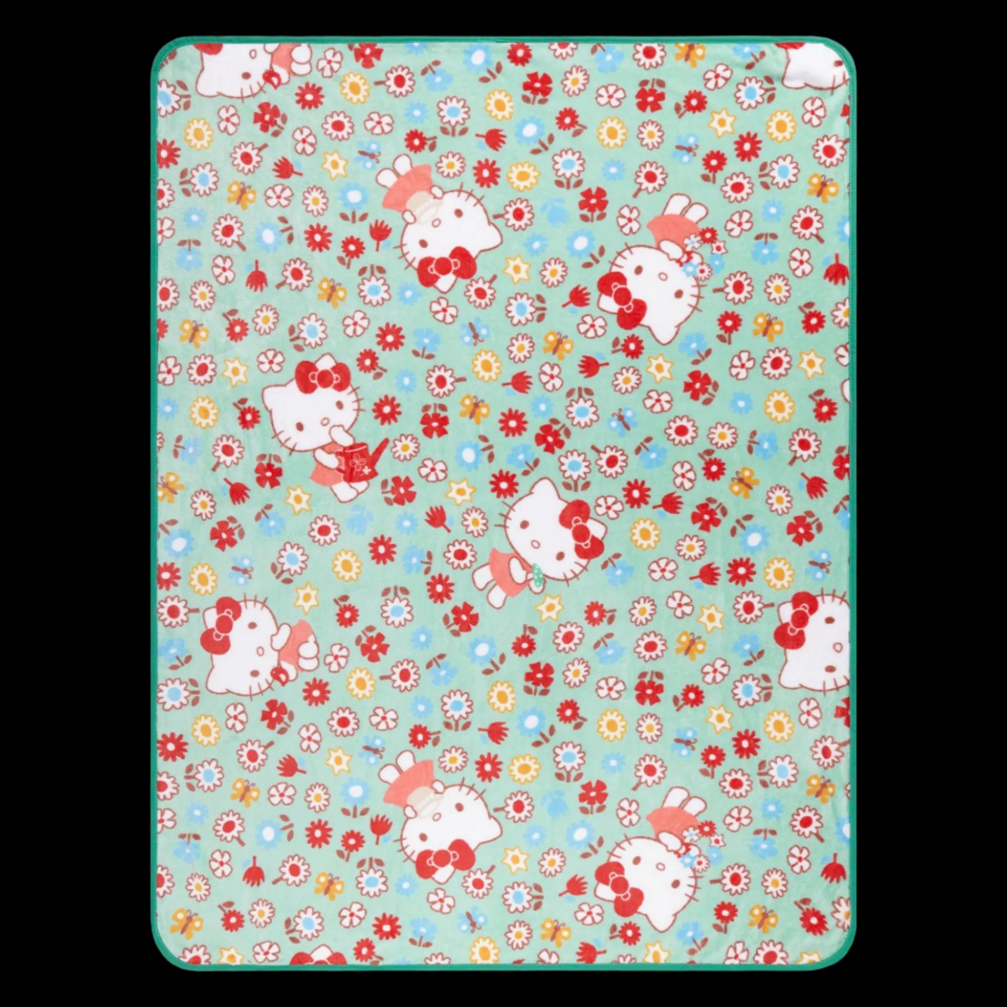 BIOWORLD Hello Kitty Flower Fields Throw Blanket