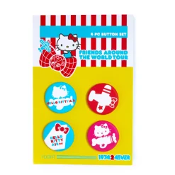 JACK NADEL Hello Kitty Friends Around The World Tour Button Set