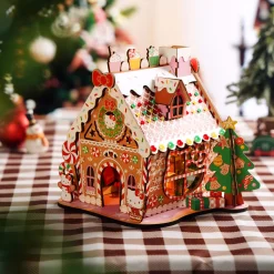 HANDS CRAFT Hello Kitty Gingerbread House 3D Wooden Puzzle