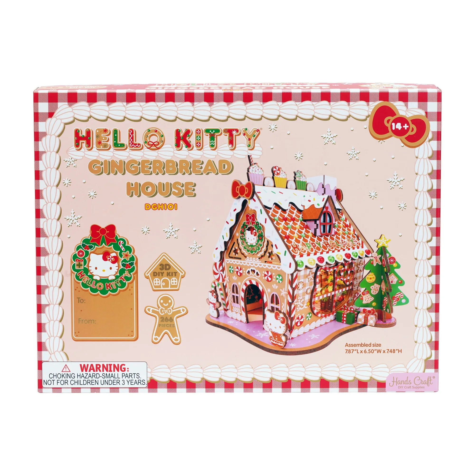 HANDS CRAFT Hello Kitty Gingerbread House 3D Wooden Puzzle