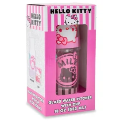 Silver Buffalo Hello Kitty Glass Carafe and Cup Set (Strawberry Milk)