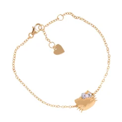 JACMEL JEWELRY INC Hello Kitty Gold Plated Sparkle Bow Bracelet