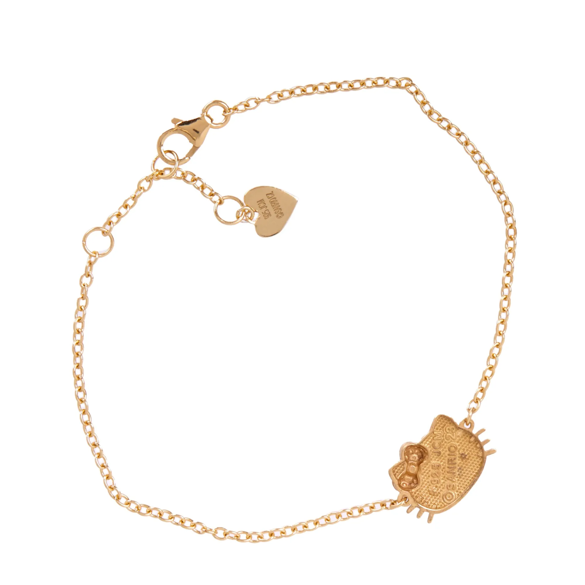 JACMEL JEWELRY INC Hello Kitty Gold Plated Sparkle Bow Bracelet