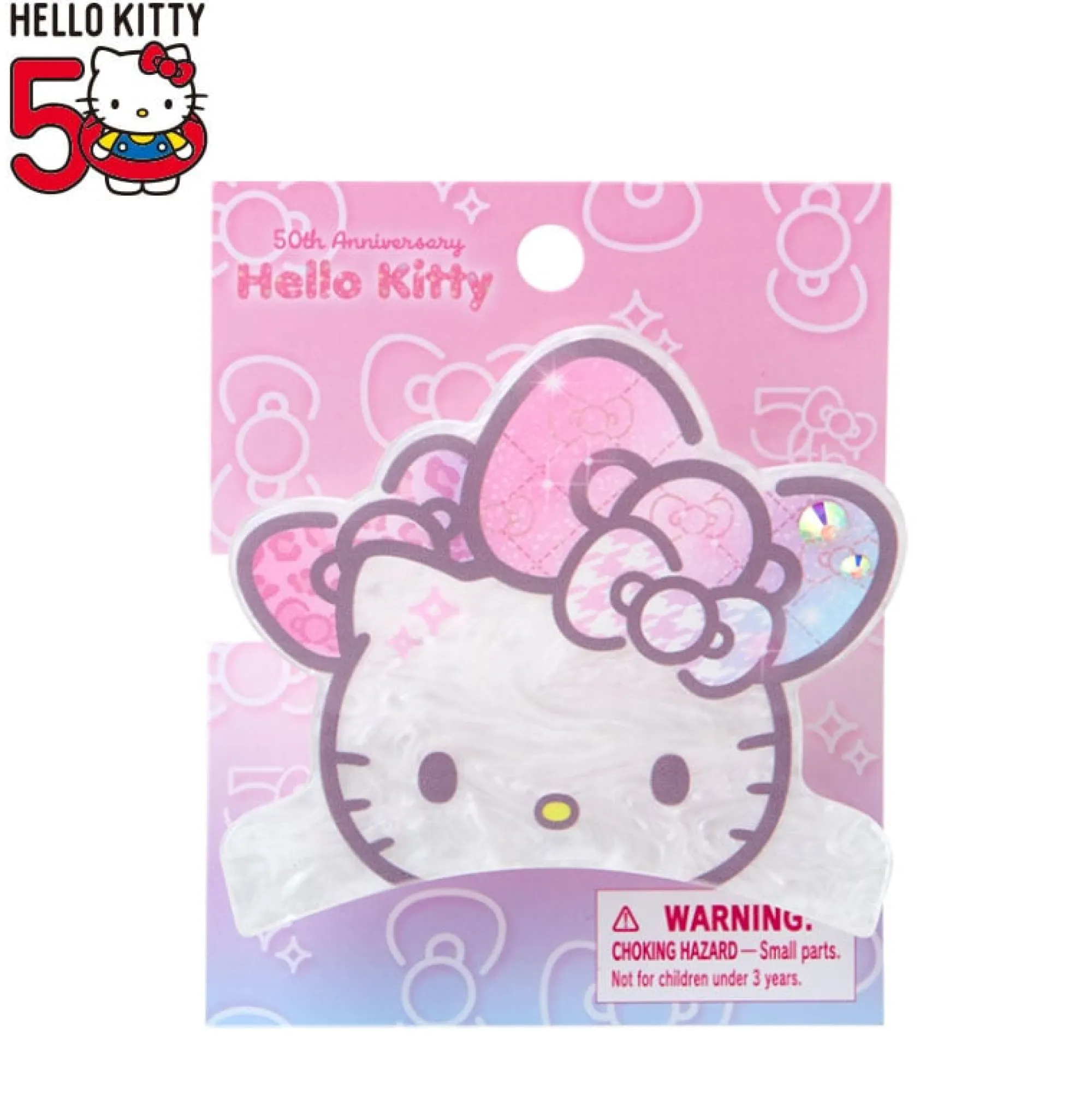 Japan Original Hello Kitty Hair Clip 50th Anniv. (Fashionable Ribbons Series)
