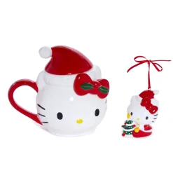 Blue Sky Clayworks Hello Kitty Holiday Ceramic Mug and Figurine Gift Set