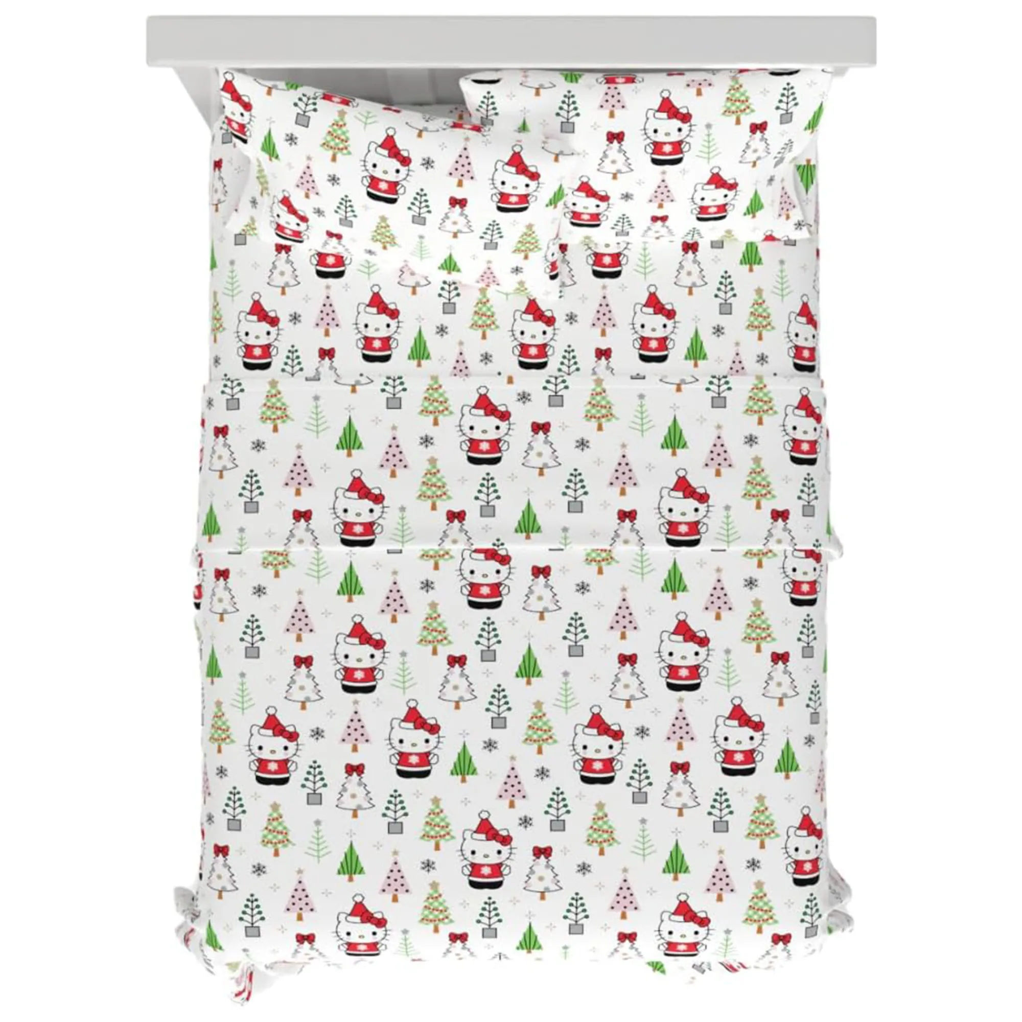 Franco Manufacturing Co Inc Hello Kitty Holiday Cotton Flannel Sheet Set