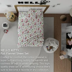 Franco Manufacturing Co Inc Hello Kitty Holiday Cotton Flannel Sheet Set