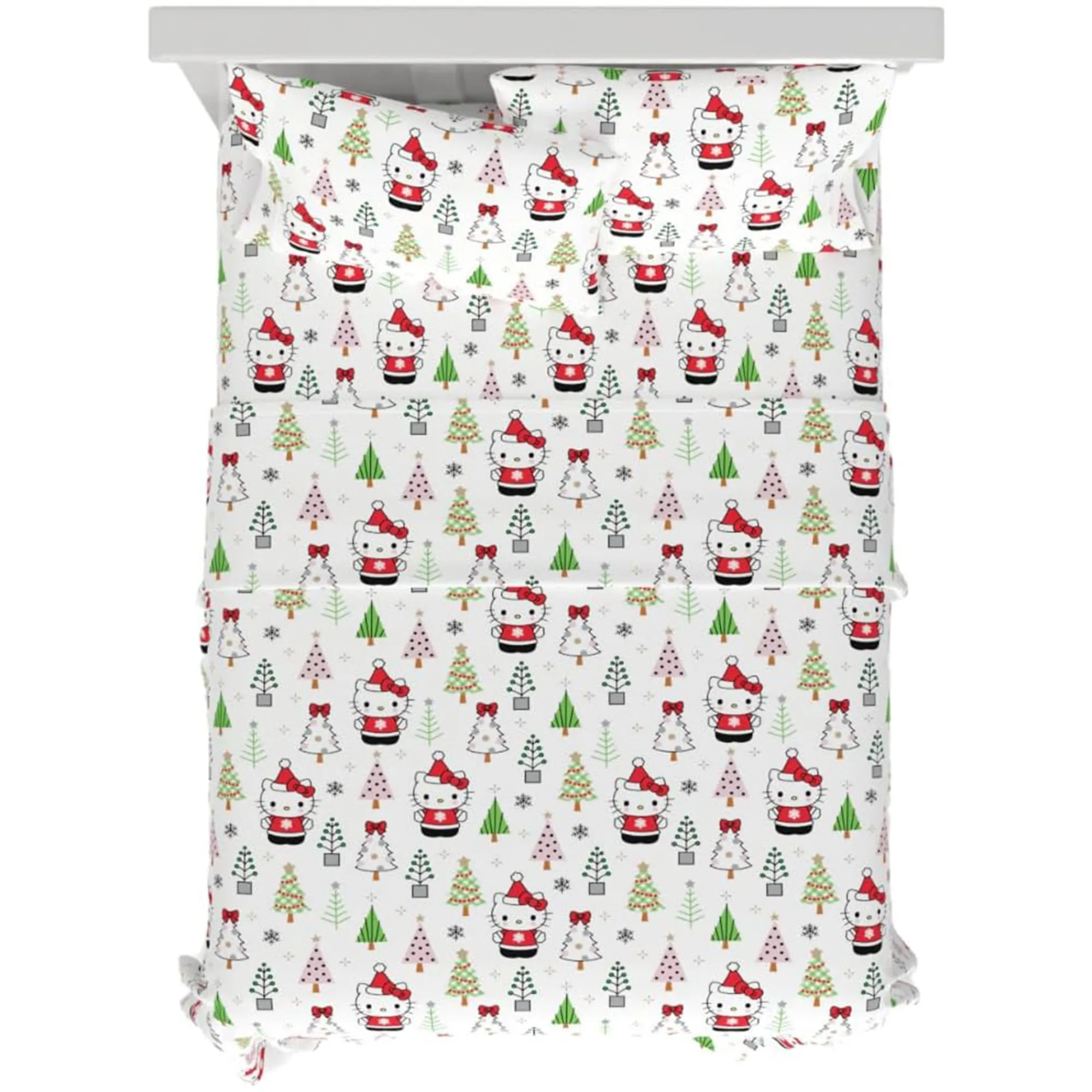 Franco Manufacturing Co Inc Hello Kitty Holiday Cotton Flannel Sheet Set
