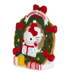 Blue Sky Clayworks Hello Kitty Holiday Wreath Ceramic Tealight Holder