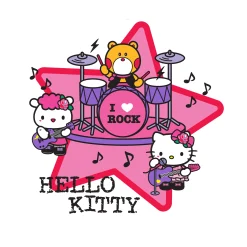 Printful Hello Kitty I Love Rock Tee