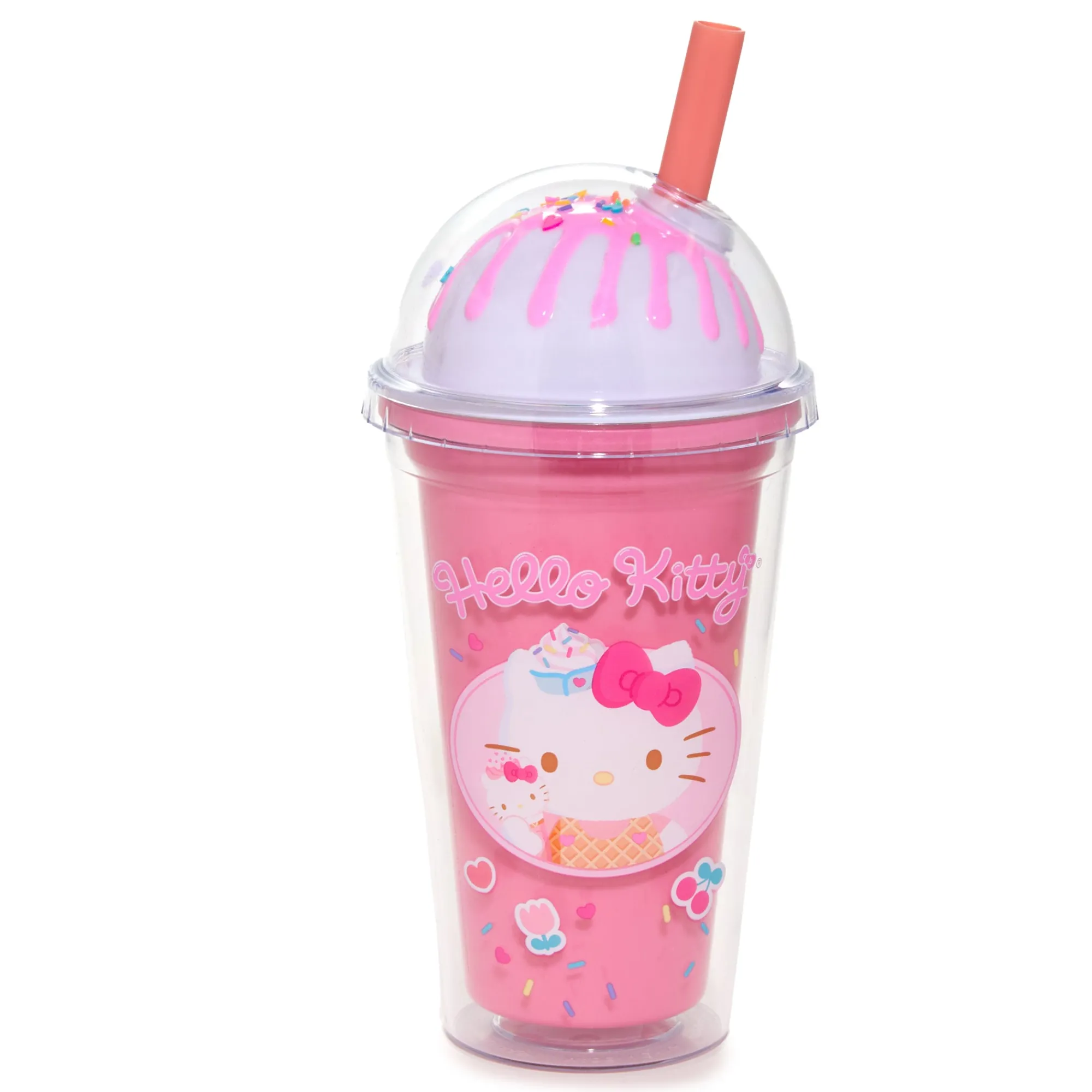 BIOWORLD Hello Kitty Ice Cream Dome Acrylic Tumbler