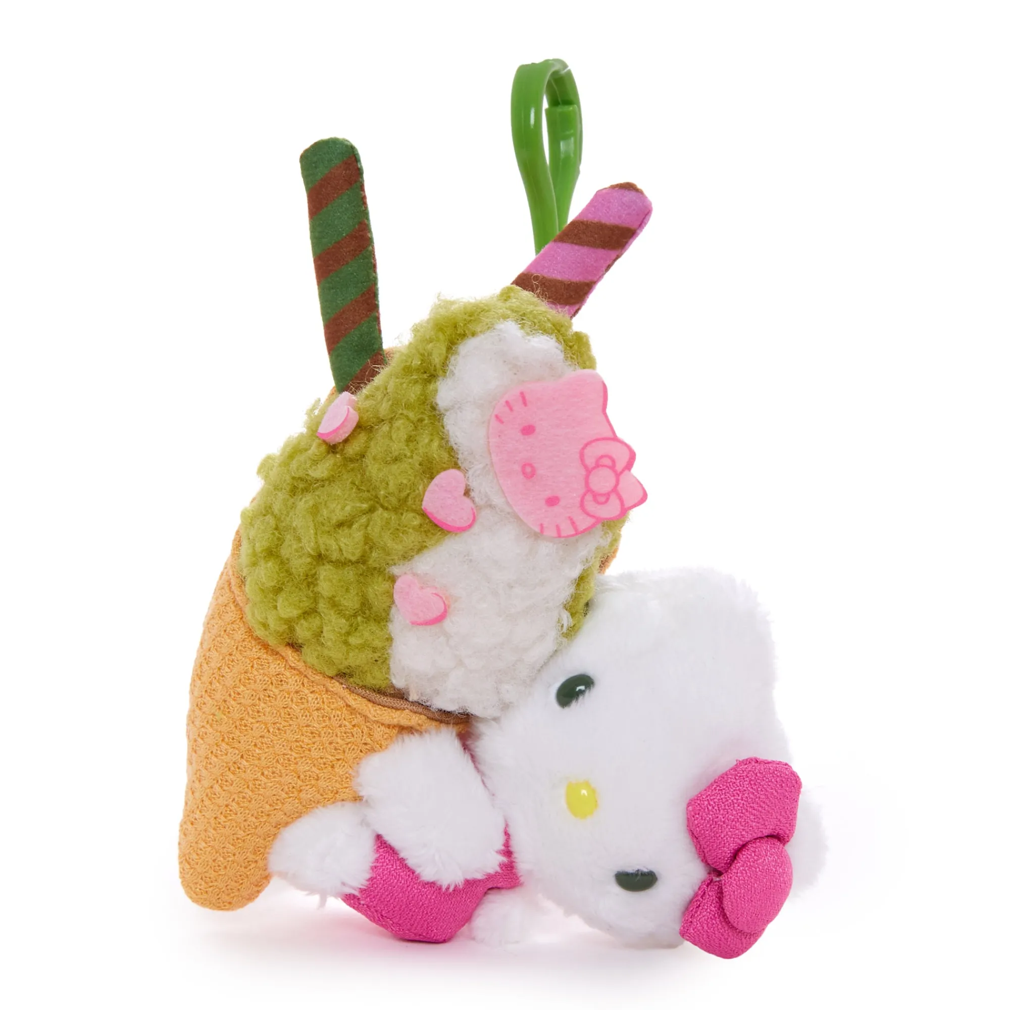 NAKAJIMA CORPORATION Hello Kitty Ice Cream Mascot Clip (Matcha Sweets Series)