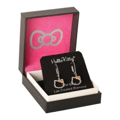 JACMEL JEWELRY INC Hello Kitty 14K White Gold Diamond Drop Earrings