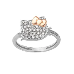 JACMEL JEWELRY INC Hello Kitty 14K White Gold Pavé Diamond Ring (Size 7 Only)
