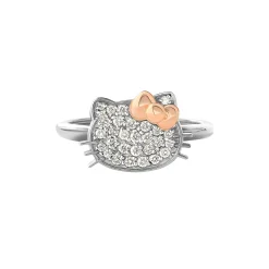 JACMEL JEWELRY INC Hello Kitty 14K White Gold Pavé Diamond Ring (Size 7 Only)