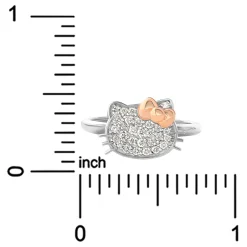 JACMEL JEWELRY INC Hello Kitty 14K White Gold Pavé Diamond Ring (Size 7 Only)